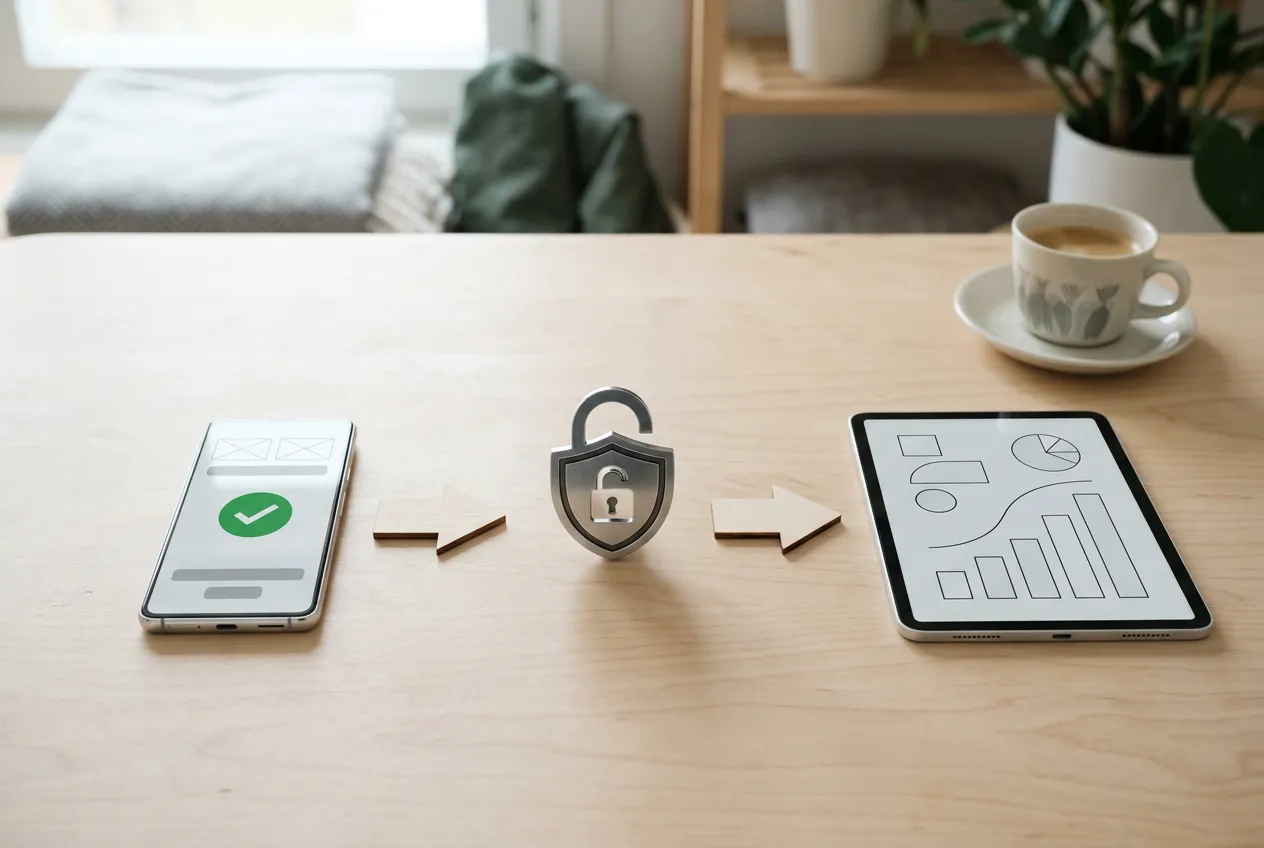 Betalningsflöde från mobil med bankapp genom säker betalningssluss till spelkonto för direkt banköverföring.
